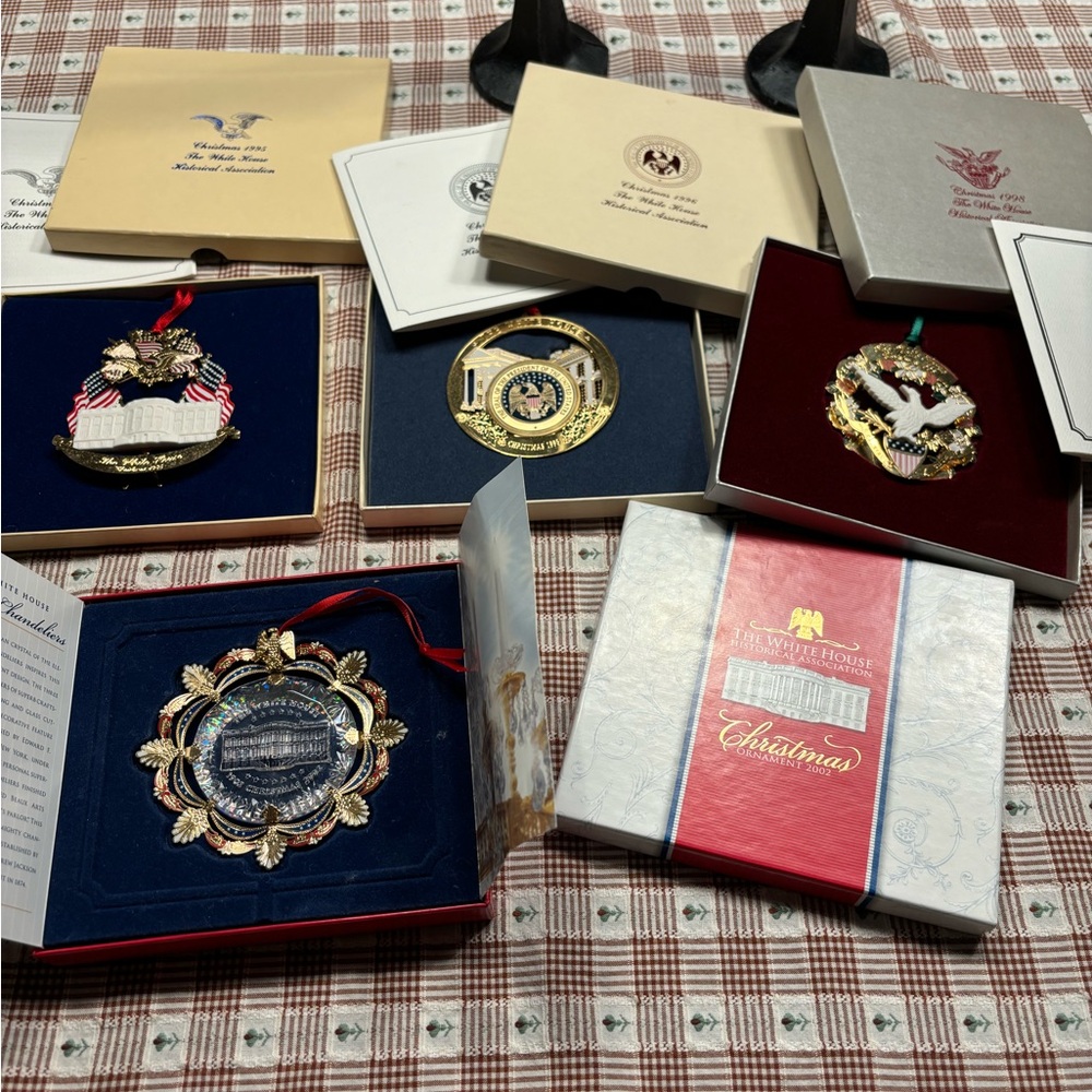 White House Ornaments from 1995-2002